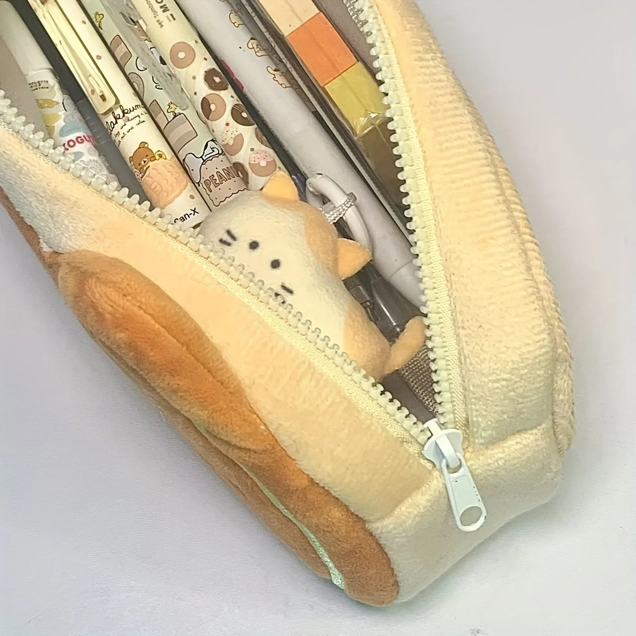 Caramel Cat Plush Pen Case – Large & Gift-Ready