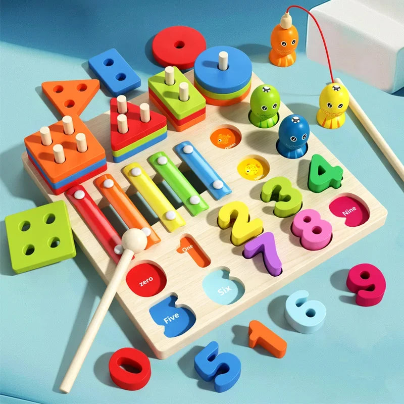4-in-1 Montessori Fishing Toy – Learn & Play