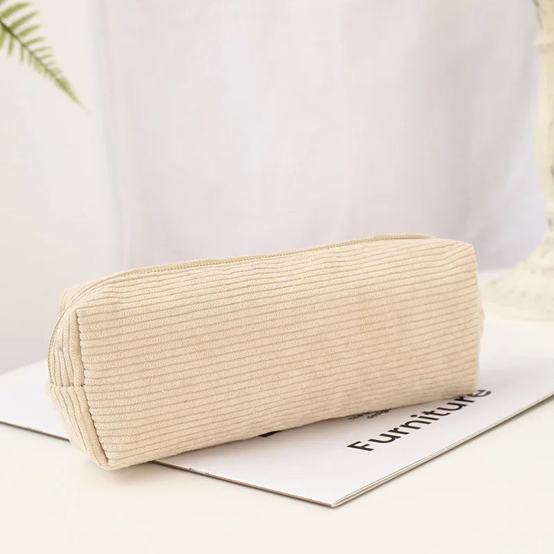 Kawaii Shark Corduroy Pencil Case – Cute & Fun