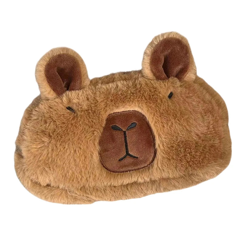 Cute Plush Capybara Pencil Storage Bag