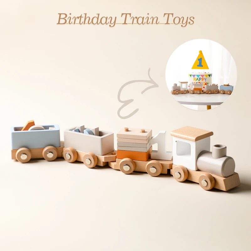 Montessori Wooden Train Set – Educational Toy