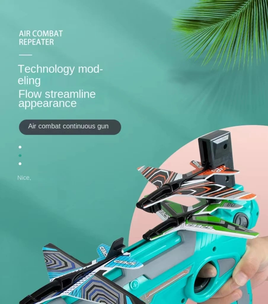 Kids Ejection Aircraft Shooting Toy Set