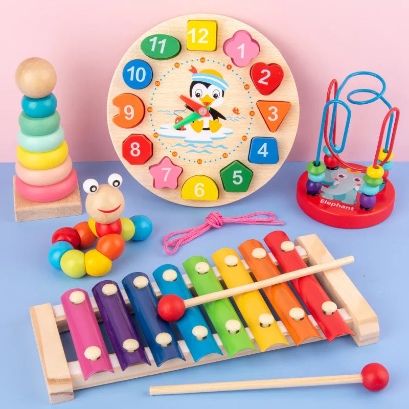 Montessori 3D Wooden Puzzles – Educational Toy
