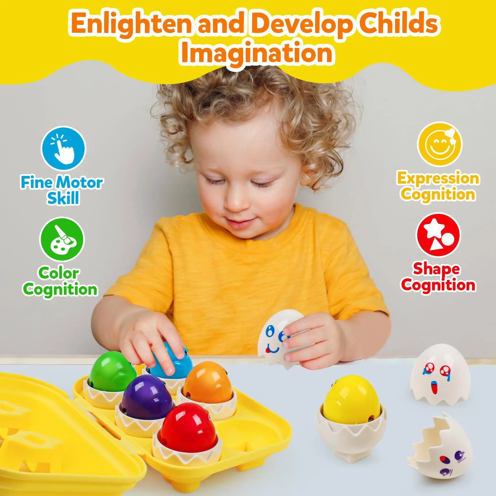Matching Eggs Montessori Toy – Shape Sorter