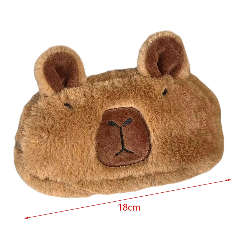 Cute Plush Capybara Pencil Storage Bag