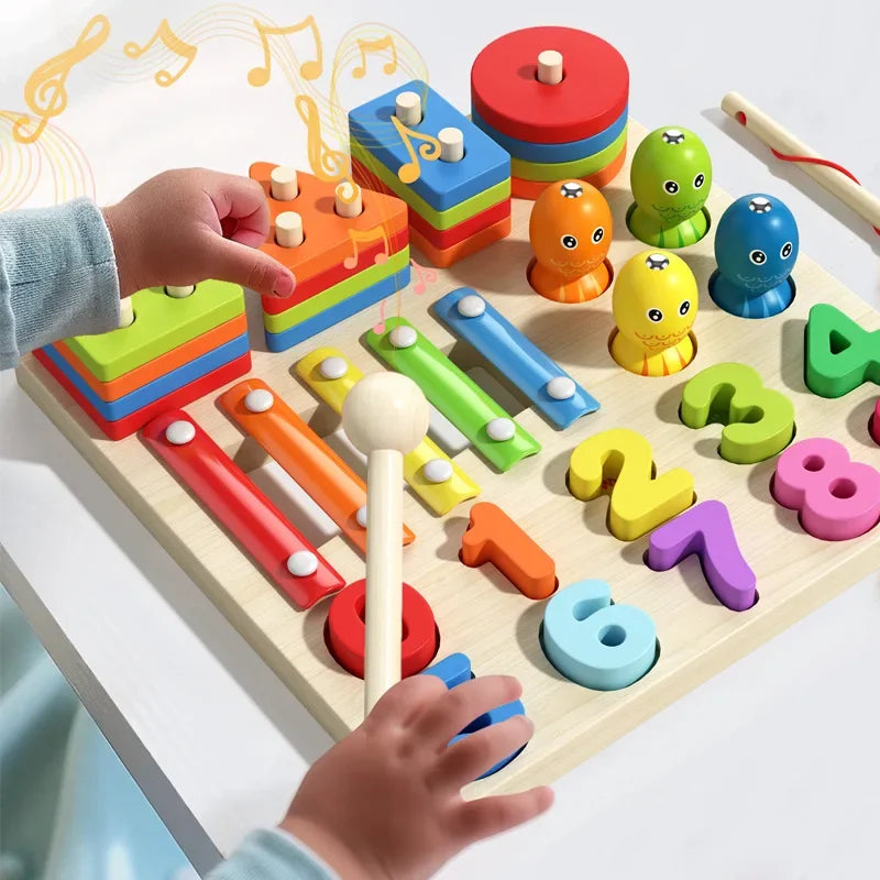 4-in-1 Montessori Fishing Toy – Learn & Play