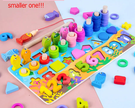5-in-1 Montessori Puzzle & Fishing Toy