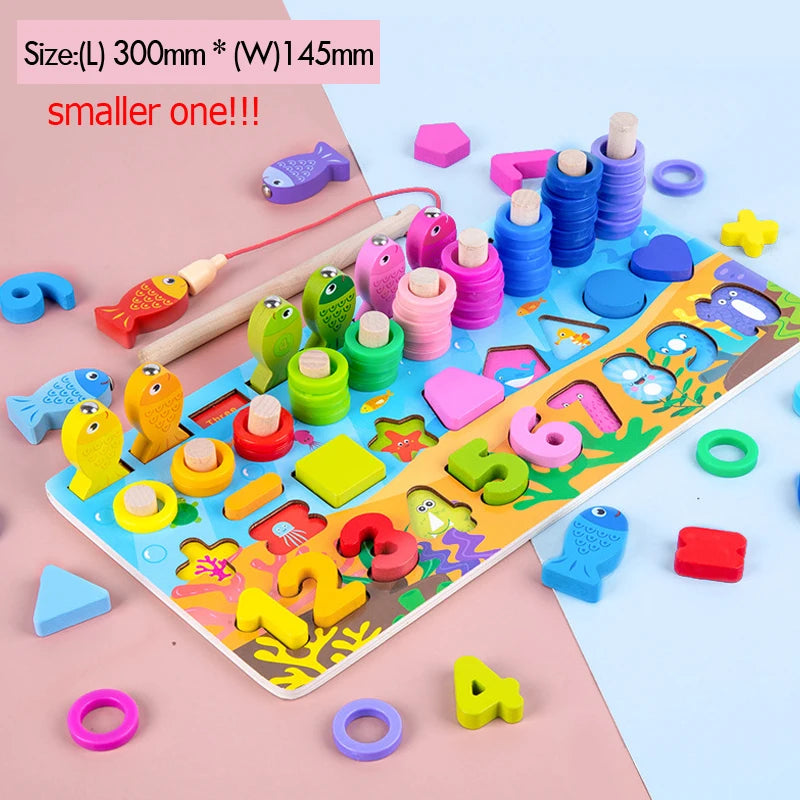 5-in-1 Montessori Puzzle & Fishing Toy