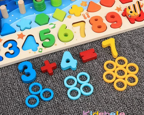 5-in-1 Montessori Puzzle & Fishing Toy