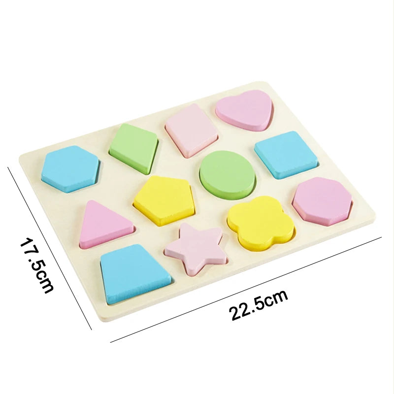 Montessori 3D Wooden Puzzles – Educational Toy