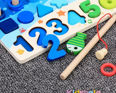 5-in-1 Montessori Puzzle & Fishing Toy