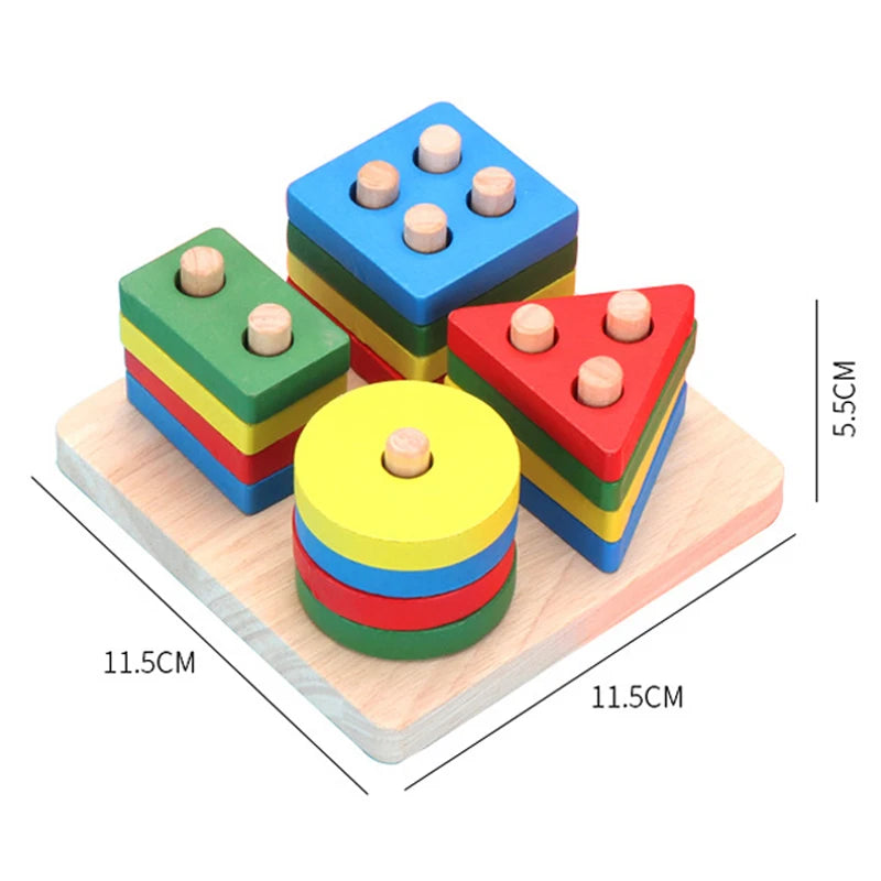 Montessori 3D Wooden Puzzles – Educational Toy