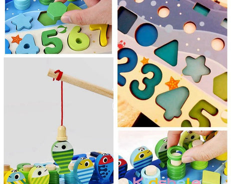 5-in-1 Montessori Puzzle & Fishing Toy