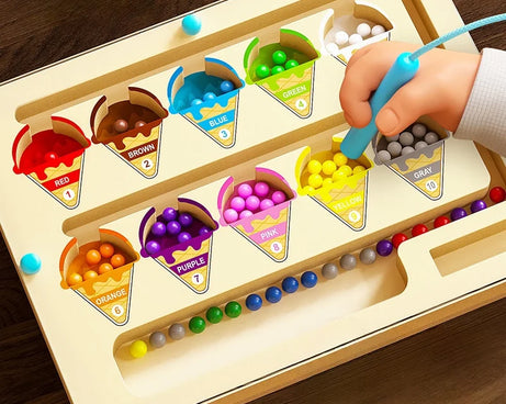 Magnetic Bead Maze – Number & Color Matching Toy