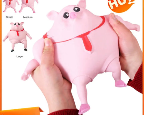 Cute Pink Pig Stress Relief Squeezable Toy
