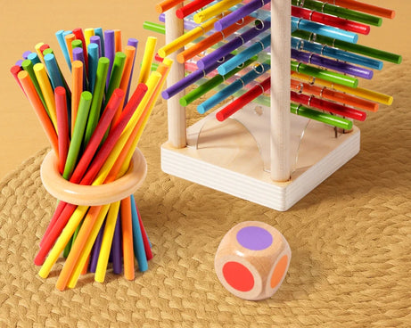 Interactive Wooden Stick Puzzle – Logic Game