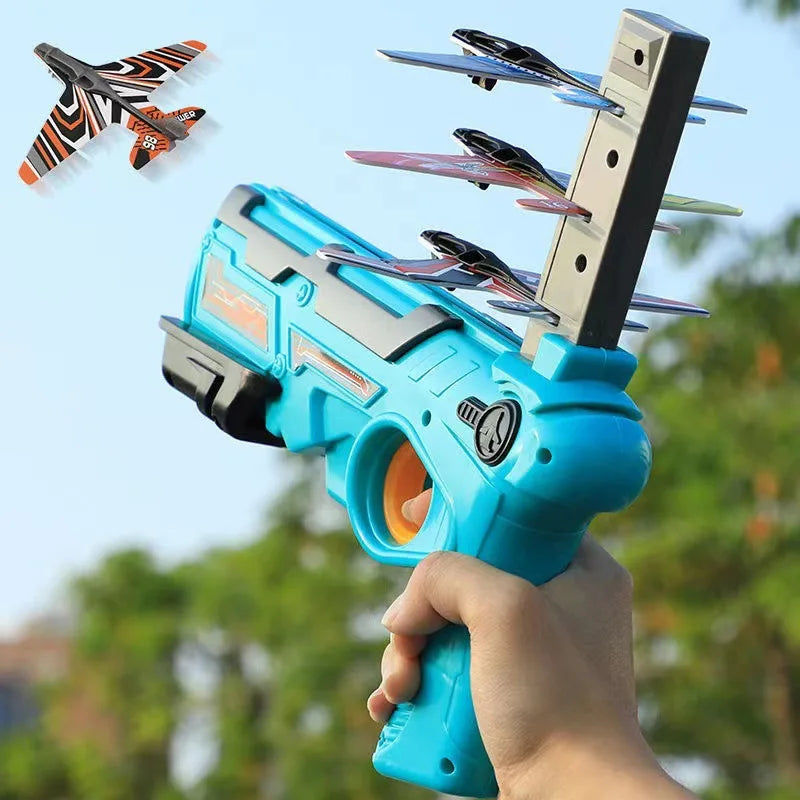 Kids Ejection Aircraft Shooting Toy Set