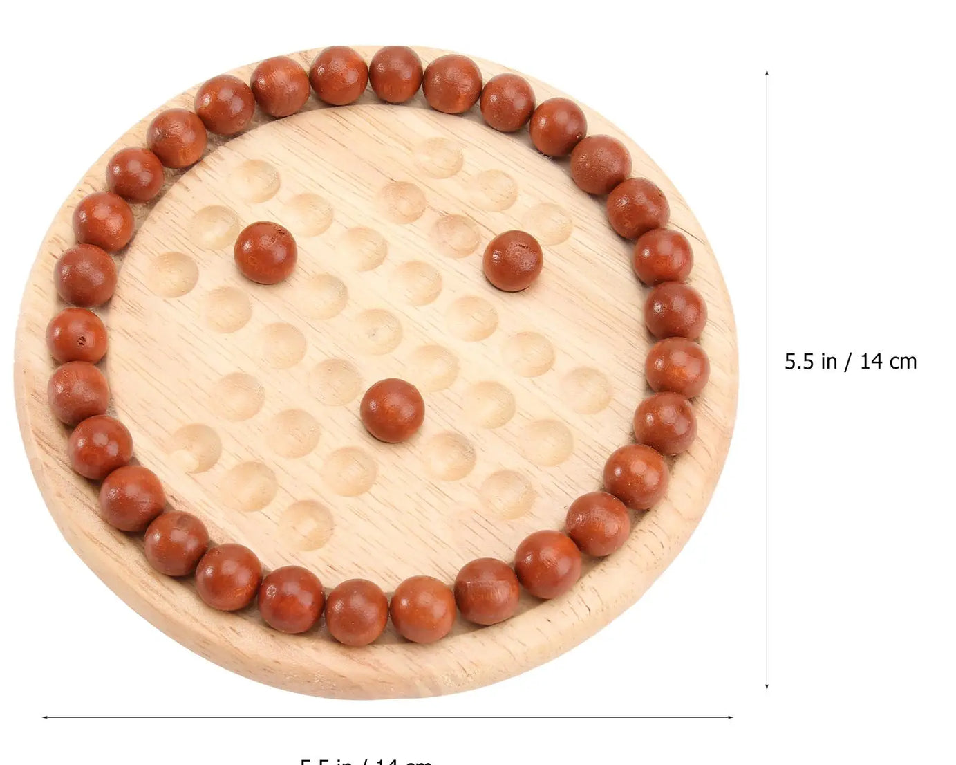 Wooden Marble Solitaire – Fun Solo Board Game