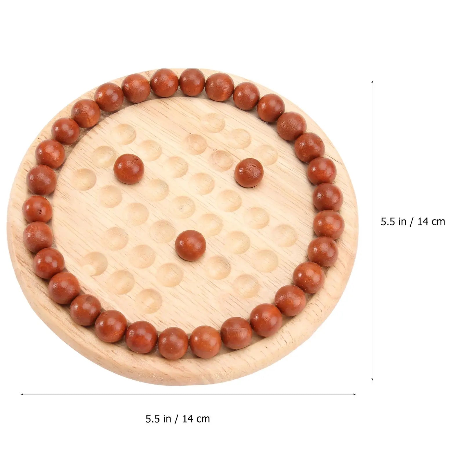 Wooden Marble Solitaire – Fun Solo Board Game