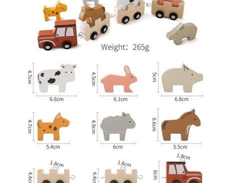 Montessori Wooden Train Set – Educational Toy