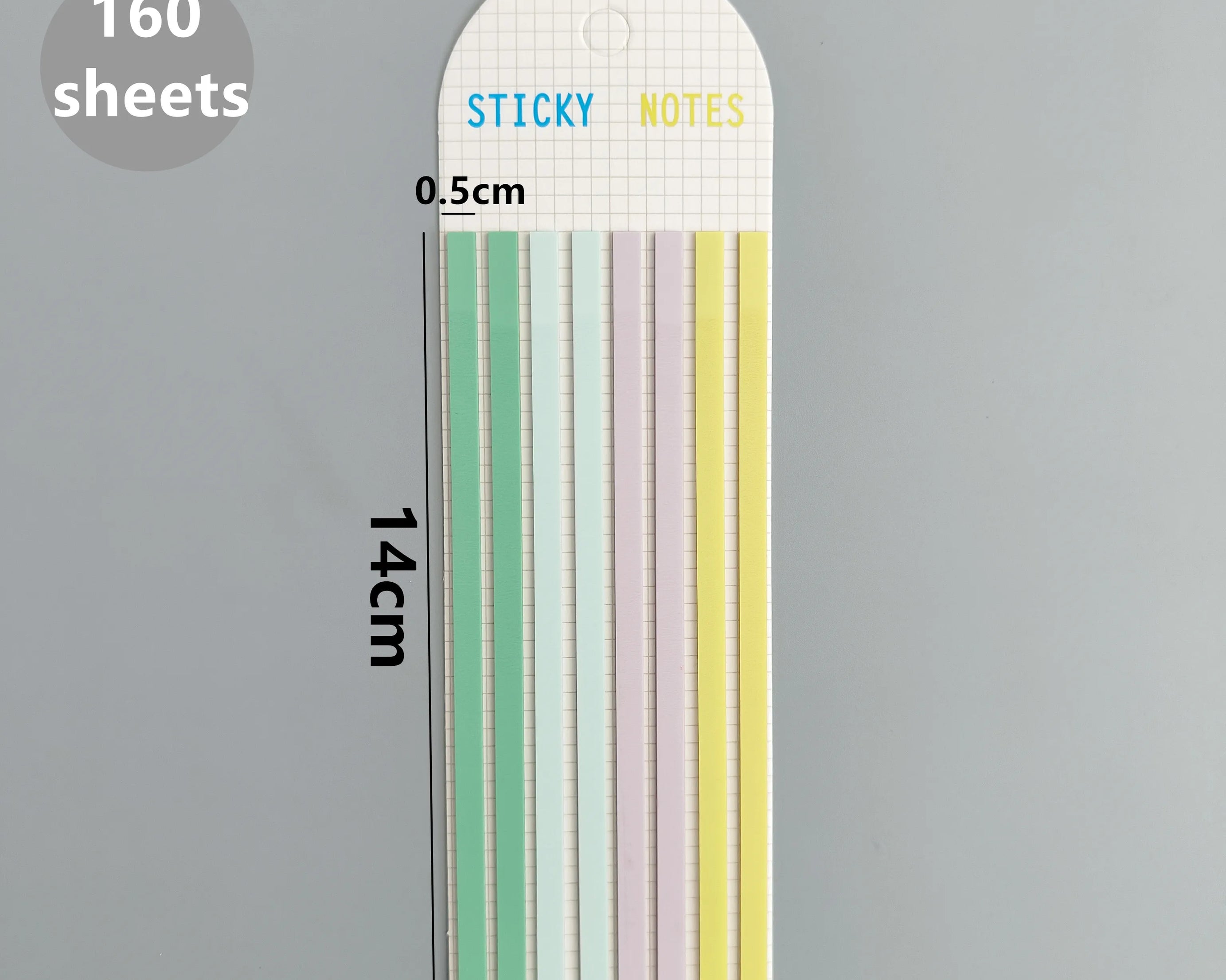 160-Sheet Transparent Sticky Notes – Self-Adhesive