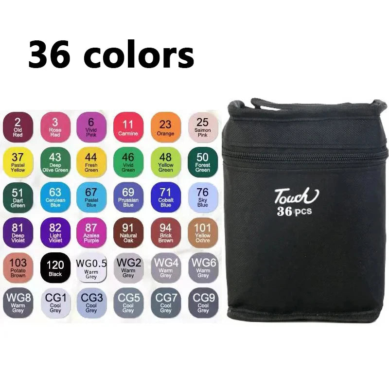 24-80 Color Dual-Tip Art Marker Set