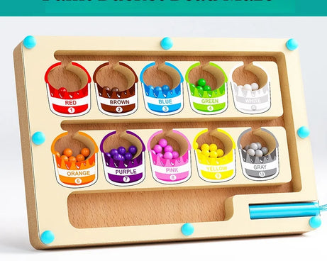 Magnetic Bead Maze – Number & Color Matching Toy