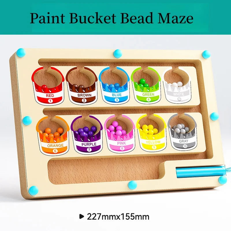 Magnetic Bead Maze – Number & Color Matching Toy