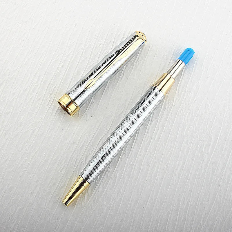 Luxury Metal Rollerball Pen – Gold & Steel