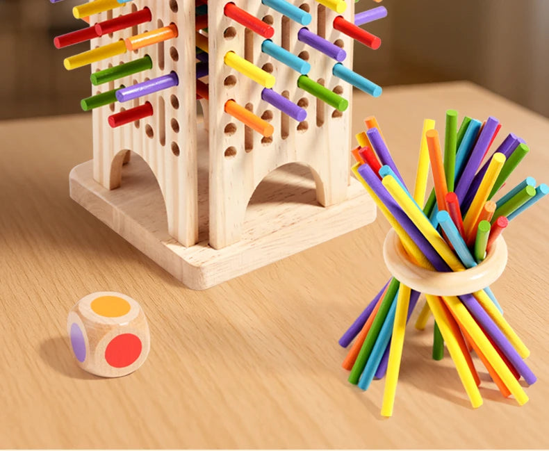 Interactive Wooden Stick Puzzle – Logic Game