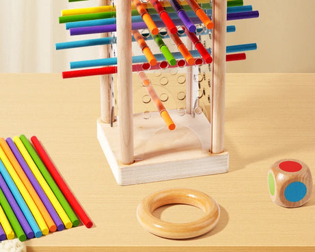 Interactive Wooden Stick Puzzle – Logic Game