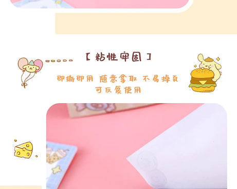 80-Sheet Sanrio Sticky Notes – Cute Characters