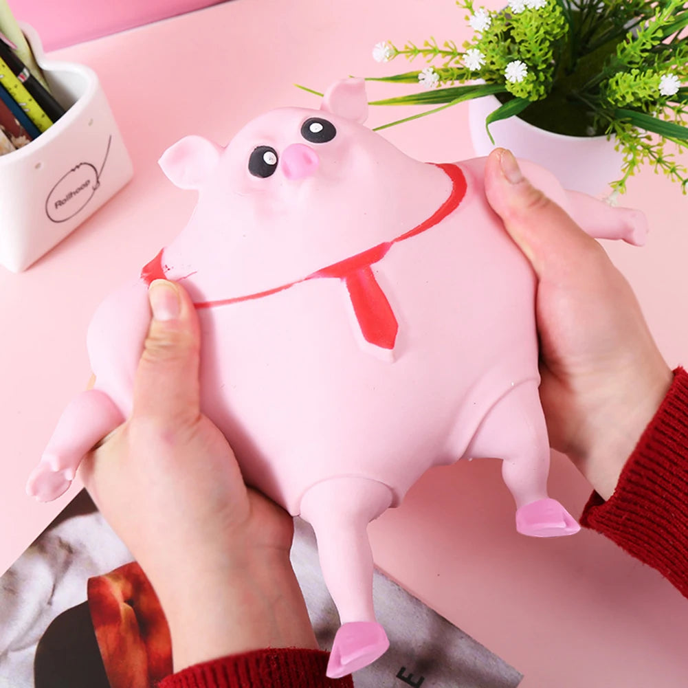 Cute Pink Pig Stress Relief Squeezable Toy