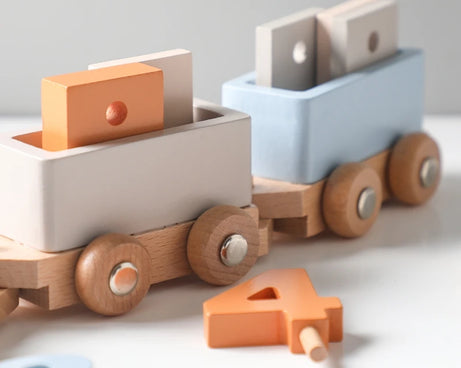 Montessori Wooden Train Set – Educational Toy