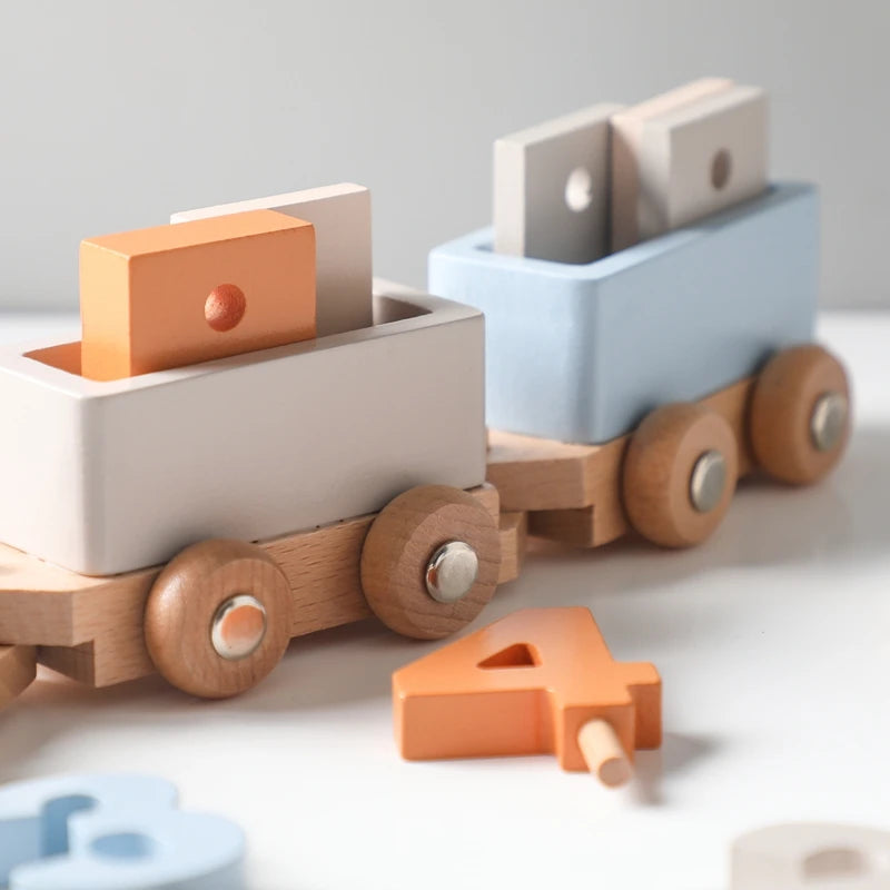 Montessori Wooden Train Set – Educational Toy