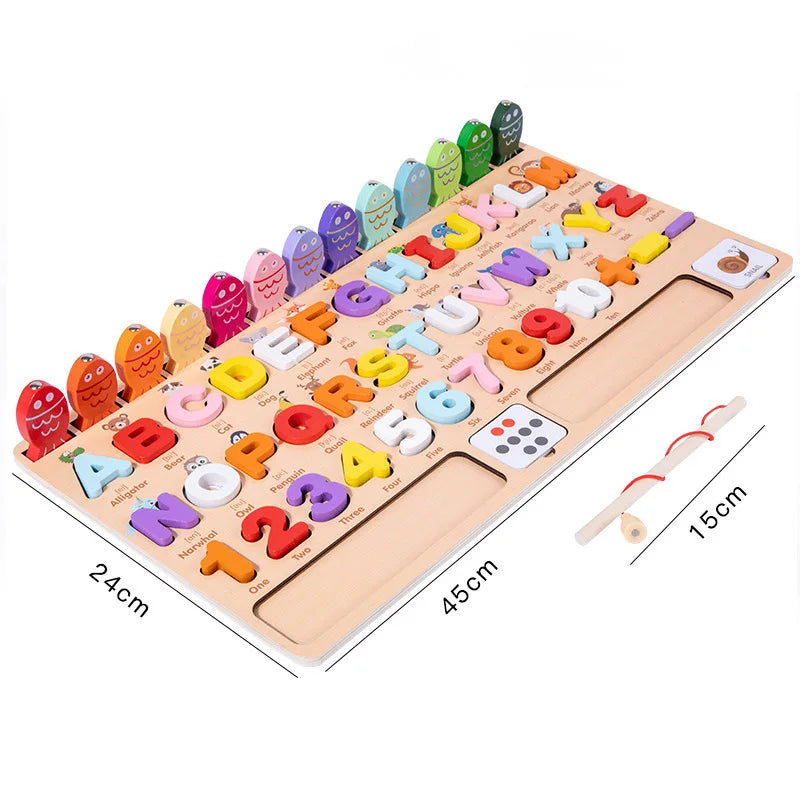 5-in-1 Montessori Puzzle & Fishing Toy