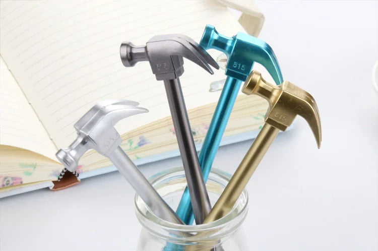 4PCS Creative Metallic Hammer Gel Pens