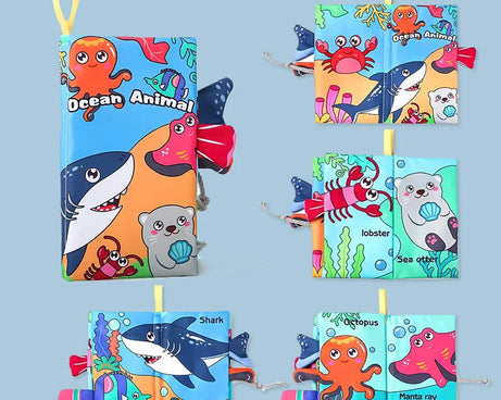 Montessori Baby Cloth Book with 3D Tails