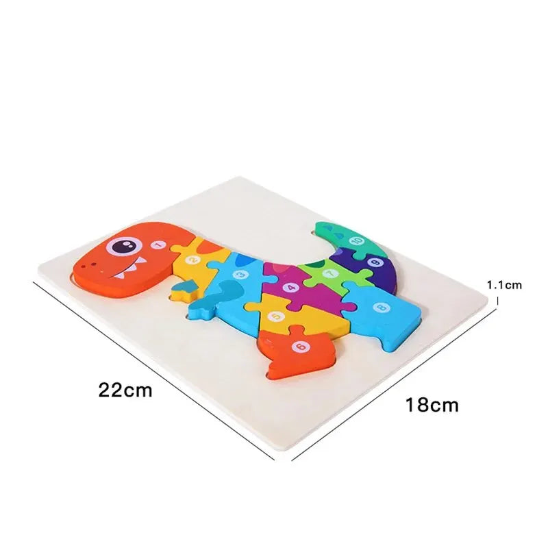 Montessori Wooden 3D Puzzle for Kids