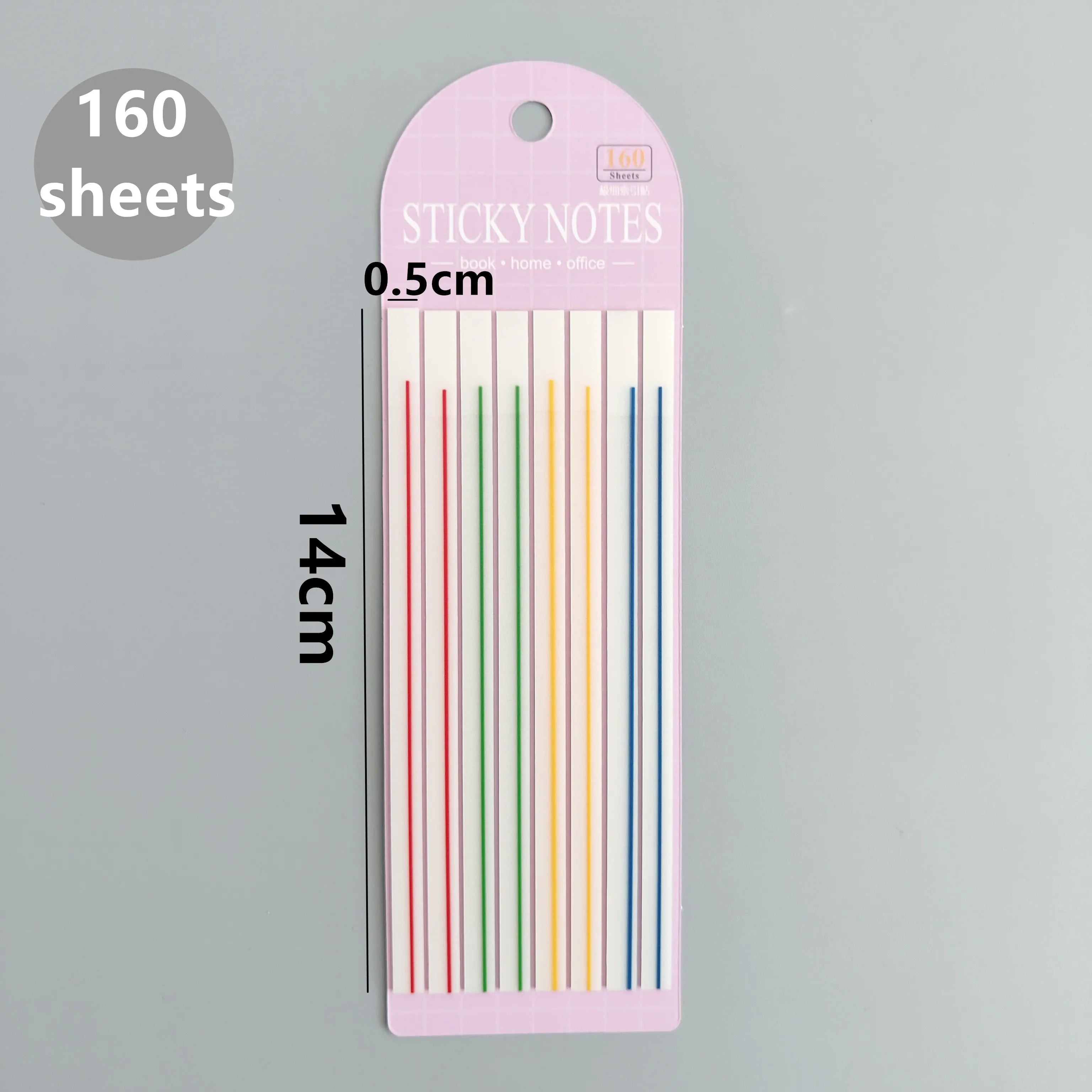 160-Sheet Transparent Sticky Notes – Self-Adhesive
