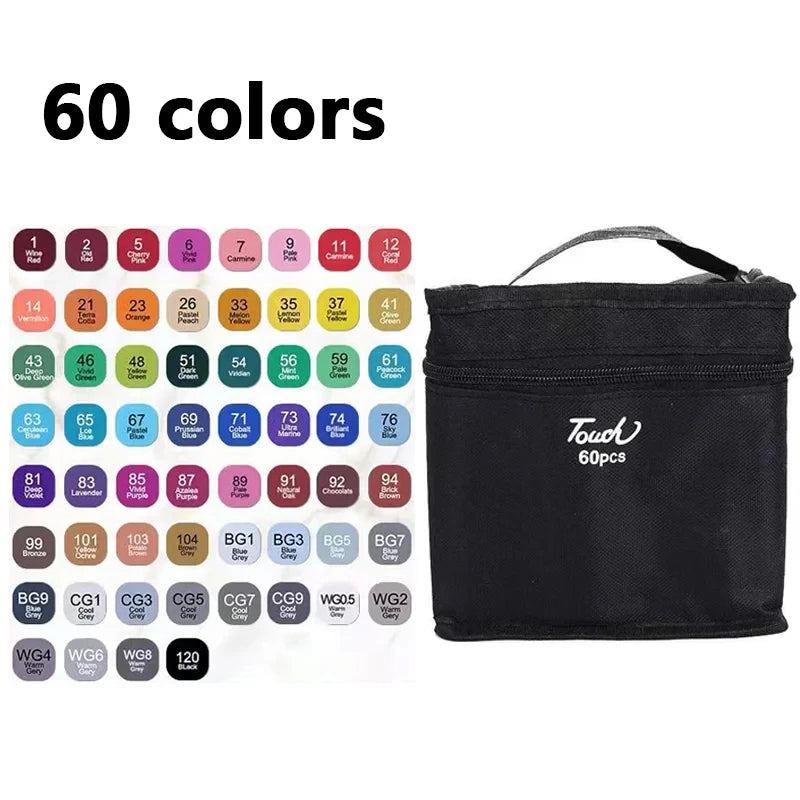 24-80 Color Dual-Tip Art Marker Set