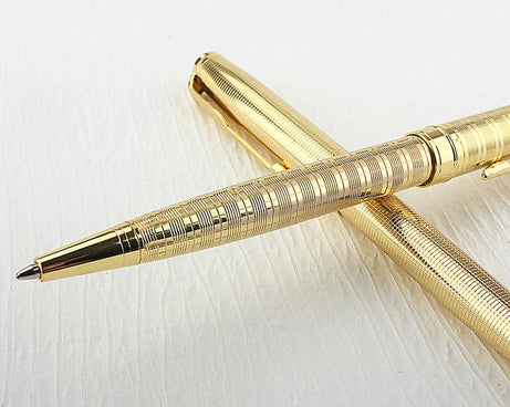 Luxury Metal Rollerball Pen – Gold & Steel