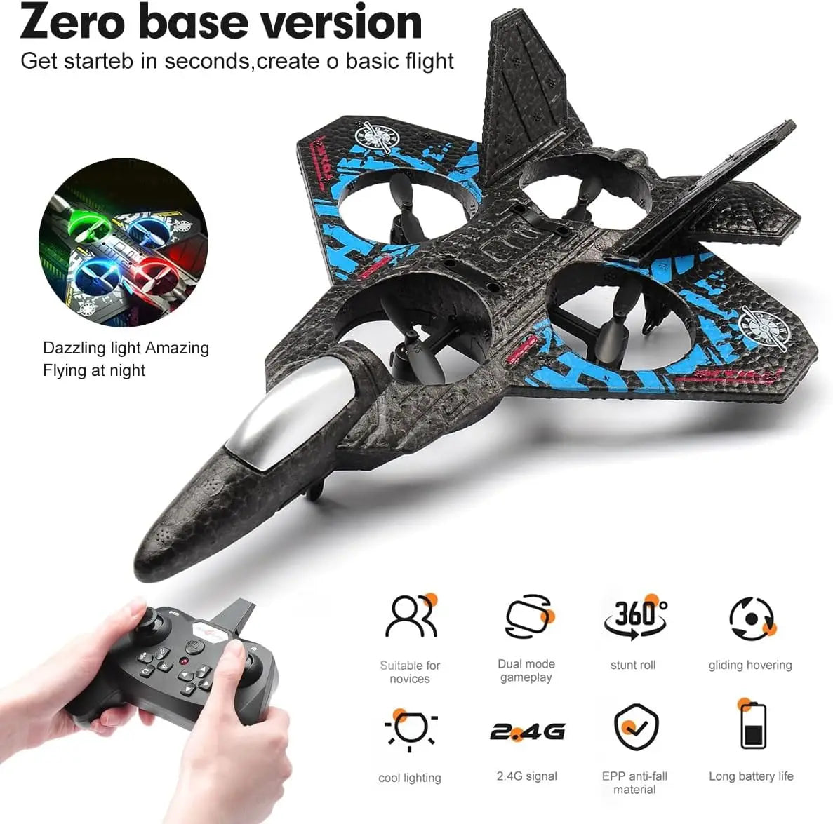 2.4G RC Foam Plane – Fighter Jet Toy