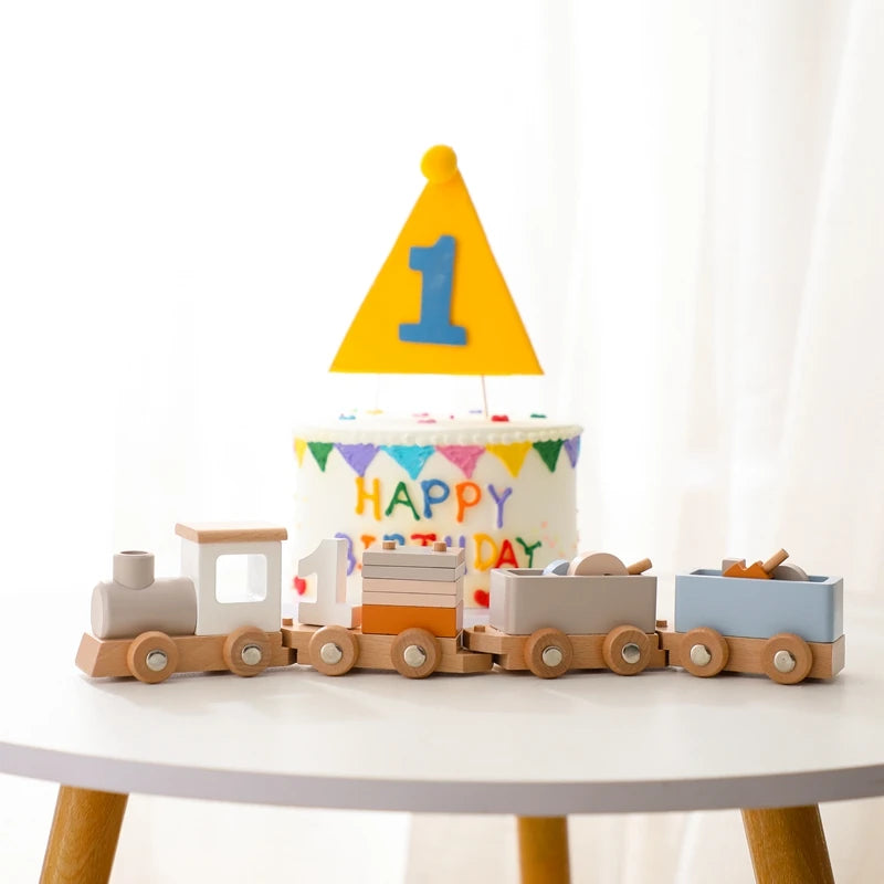 Montessori Wooden Train Set – Educational Toy