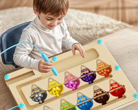 Magnetic Bead Maze – Number & Color Matching Toy