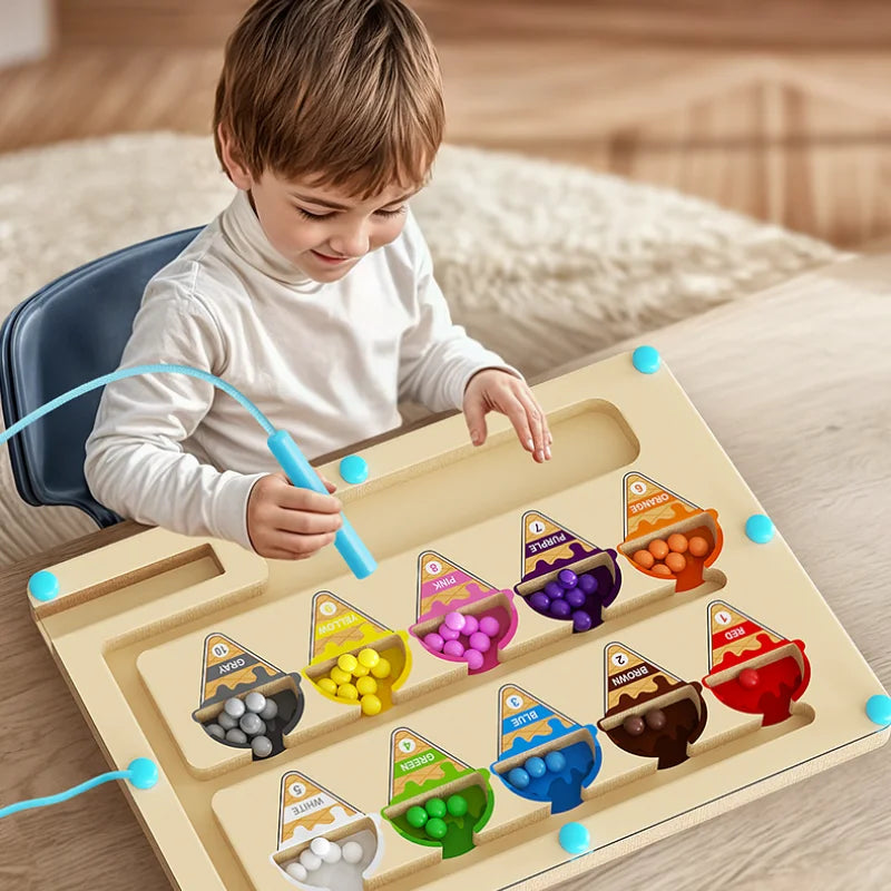 Magnetic Bead Maze – Number & Color Matching Toy