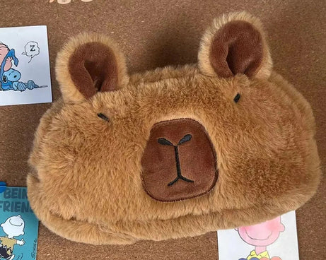 Cute Plush Capybara Pencil Storage Bag