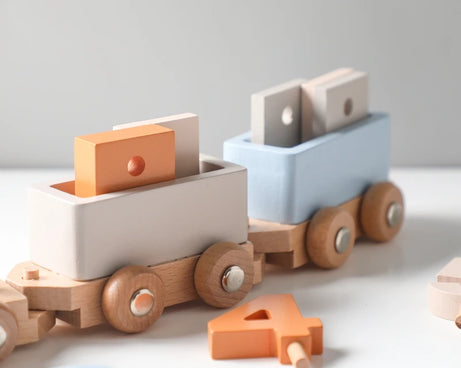 Montessori Wooden Train Set – Educational Toy