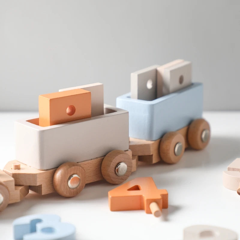 Montessori Wooden Train Set – Educational Toy