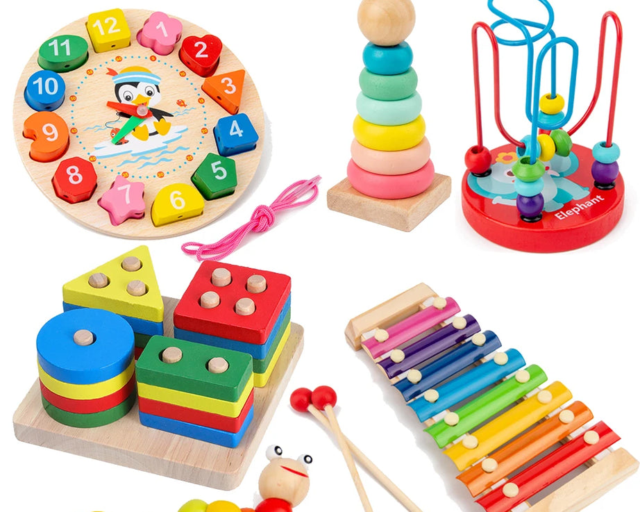 Montessori 3D Wooden Puzzles – Educational Toy